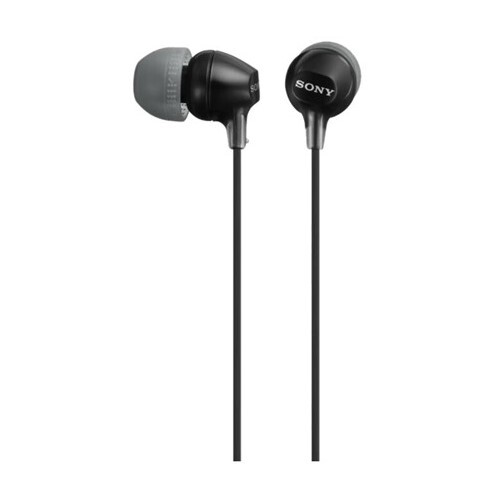 EARBUDS WIRED STYLISH HYBRID SILICONE COMFORT FIT-BLACK