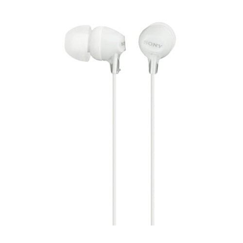 EARBUDS WIRED STYLISH HYBRID SILICONE COMFORT FIT-WHITE