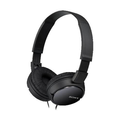HEADPHONES WIRED PADDED EARCUPS FOLDABLE-BLACK