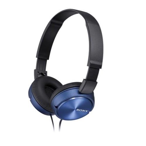 HEADPHONES WIRED 3.5 MM JACK ON-EAR FOLDING HEADPHONES-BLUE