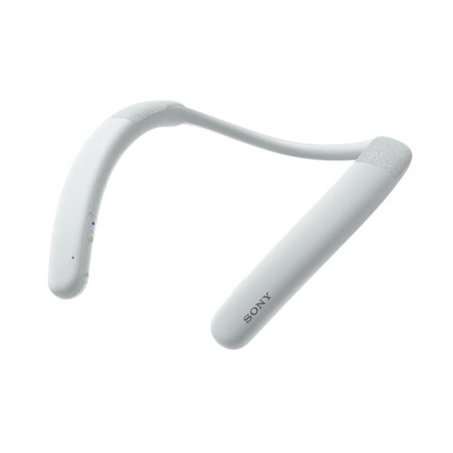 SPEAKER WIRELESS NECKBAND WEARABLE SPEAKER DEDICATED MUTE VOLUME & POWER-WHITE