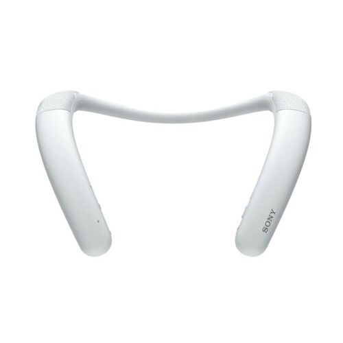 SPEAKER WIRELESS NECKBAND WEARABLE SPEAKER DEDICATED MUTE VOLUME & POWER-WHITE