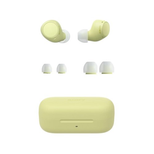 EARBUDS WIRELESS WITH MIC COMPACT DSEE MULTIPOINT CONNECTION-YELLOW