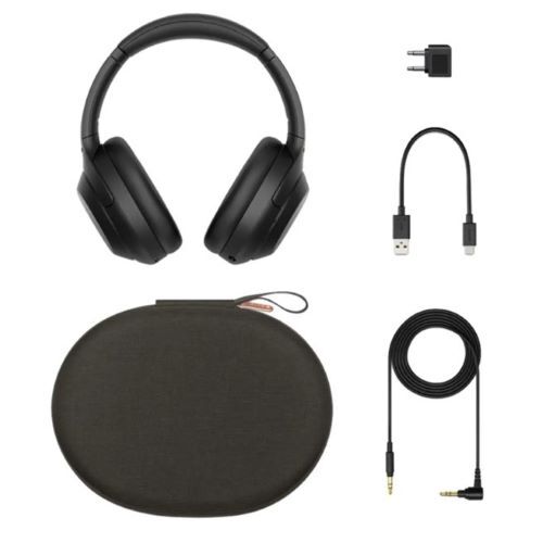 HEADPHONES WIRELESS PREMIUM NOISE CANCELING WITH MIC-BLACK