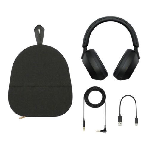 HEADPHONES WIRELESS INDUSTRY LEADING NOISE CANCELING WITH MIC-BLACK