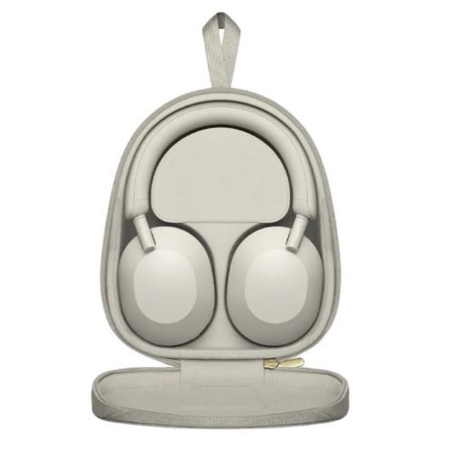 HEADPHONES WIRELESS INDUSTRY LEADING NOISE CANCELING WITH MIC-SILVER