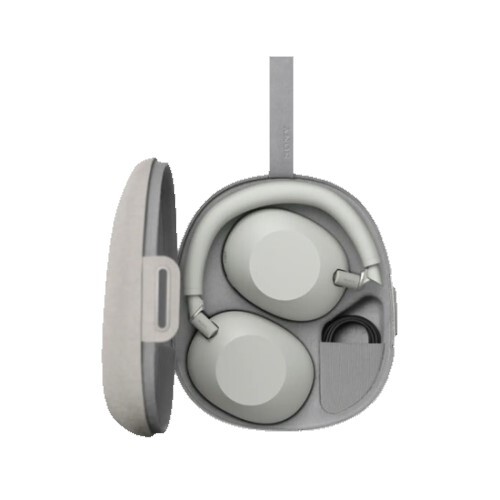 HEADPHONES WIRELESS OR WIRED WITH MIC FULL SIZE NOISE CANCELING-PLATINUM SILVER
