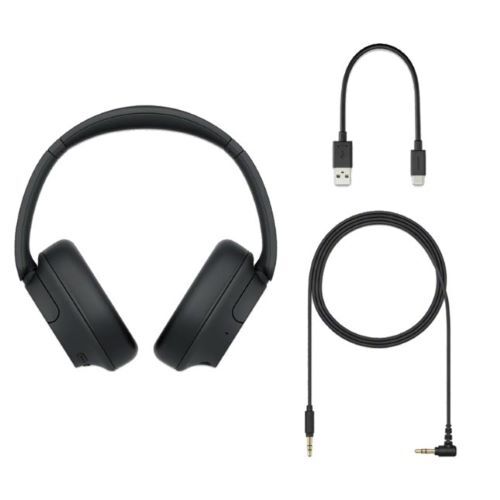HEADPHONES WIRELESS/WIRED ON-EAR WITH MIC NOISE CANCELING BLUETOOTH-BLACK