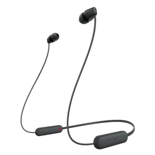 HEADPHONES WITH NECKBAND AND MIC WIRELESS IN-EAR-BLACK