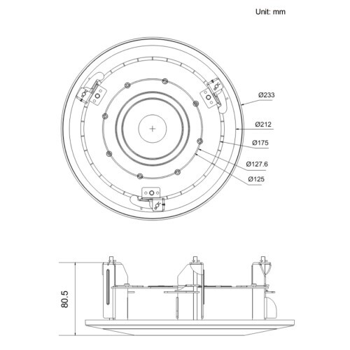 CEILING FLUSH MOUNT FOR VLD6M/H8D7M/O5D2M/O8D8M - WHITE