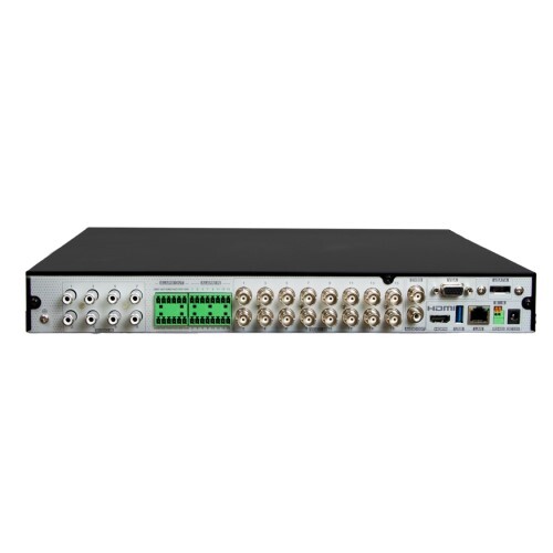 DVR 24 CHANNEL HYBRID RECORDER - 8 TVI + 8 HYBRID (TVI OR IP) + 8 IP NDAA 16TB
