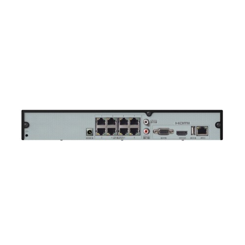 NVR 8 CHANNEL 4K H.265 NVR WITH POE AND 1 SATA- NDAA - 20TB HDD