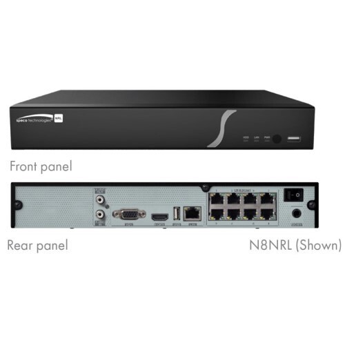 NVR 4 CHANNEL 4K H.265  WITH POE AND 1 SATA- 16TB