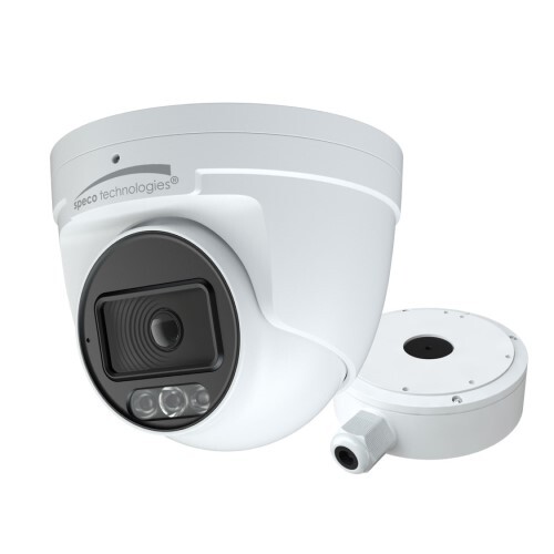 CAMERA 4MP IP ADVANCED ANALYTICS TURRET CAMERA WITH WHITE LIGHT INTENSIFIER 2.8MM LENS W/JUNC BOX