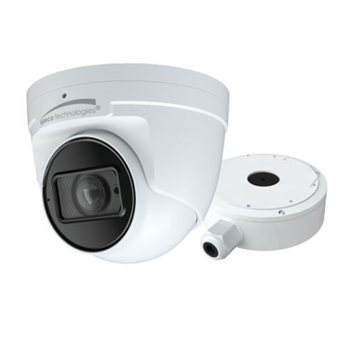 CAMERA 8MP IP TURRET 2.8-12MM MOTORIZED LENS IR INCL/JUNCTION BOX NDAA WHITE