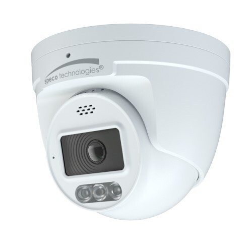 CAMERA 8MP AI IP TURRET CAMERA WITH DIGITAL DETERRENT 2.8MM FIXED LENS WHITE NDAA W/JUNC BOX