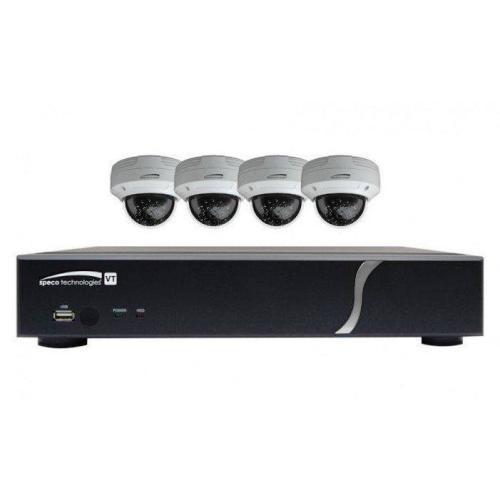 CCTV SYSTEM 8CH HD-TVI DVR 1080P 2TB DOMES IR 3.6MM LENS WHITE