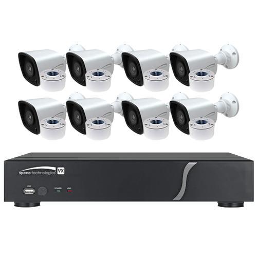 CCTV SYSTEM 8CH HD-TVI DVR 1080P 2TB 8 BULLETS IR 3.6MM LENS WHITE