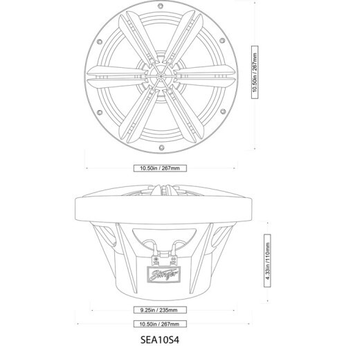 SUBWOOFER 10" MARINE SUBWOOFER