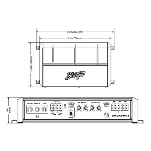 AMPLIFIER POWERSPORTS 350 WATT 2 CHANNEL