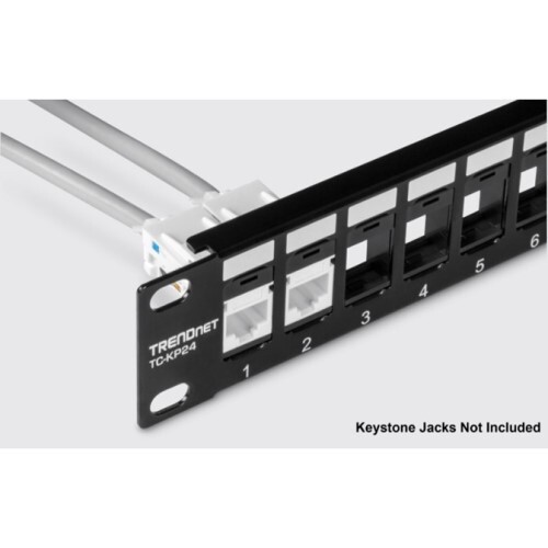 PATCH PANEL 1RU 24-PORT BLANK KEYSTONE - 2 PACK