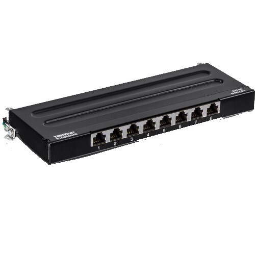 PATCH PANEL WALL RACK 8-PORT CAT6A SHIELDED