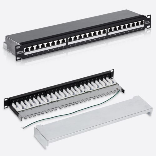 PATCH PANEL 24PORT CAT6A SHIELDED