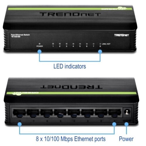 SWITCH 8 PORT 10/100MBPS