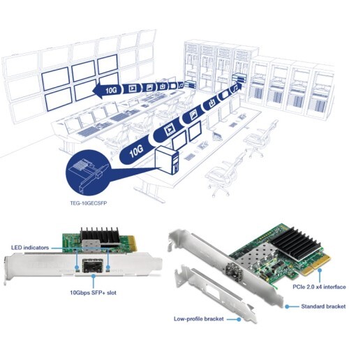 ADAPTER NETWORK 10 GIGABIT PCIE SFP+