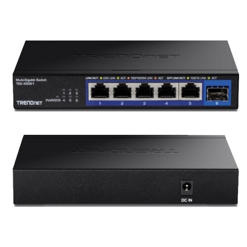 SWITCH 6-PORT (5)2.5G PORTS UNMANAGED SWITCH WITH (1)10G SFP+ PORT