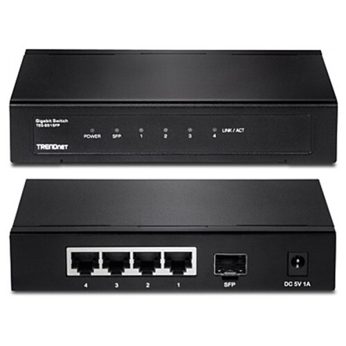 SWITCH REAR PORT 4-PORT GIGABIT WITH SFP SLOT (METAL)