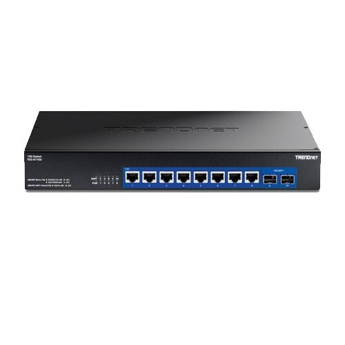 SWITCH 10-PORT 10G (8)RJ45 + (2) 10G SFP+ PORTS UNMANAGED SWITCH