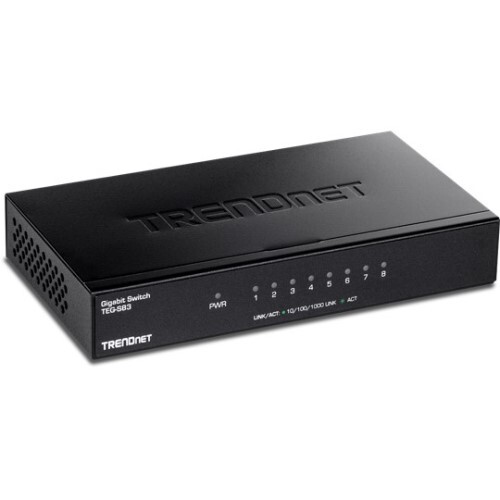 SWITCH 8-PORT GIGABIT SWITCH /W METAL CASE