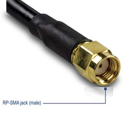 CABLE LOW LOSS RP-SMA MALE TO RP-SMA FEMALE ANTENNA CABLE - 6M (19.6 FT.)