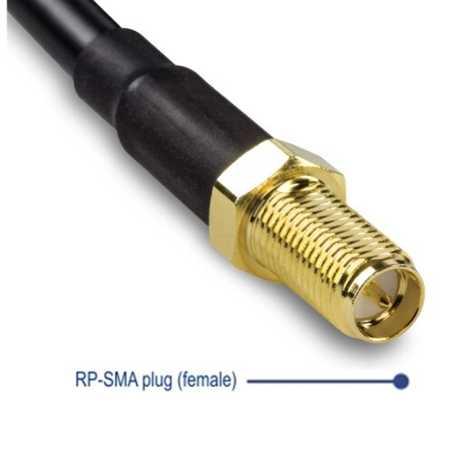 CABLE LOW LOSS RP-SMA MALE TO RP-SMA FEMALE ANTENNA CABLE - 6M (19.6 FT.)