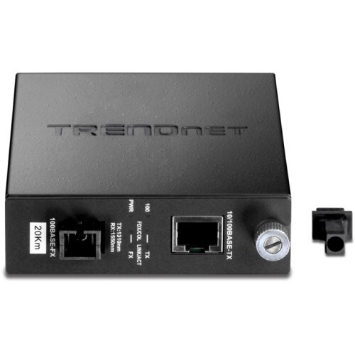 CONVERTER 100BASE-TX TO 100BASE-FX DUAL WAVELENGTH SINGLE MODE SC FIBER