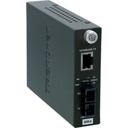 CONVERTER 10/100BASE-TX TO 100BASE-FX SINGLE MODE FIBER  (60KM)