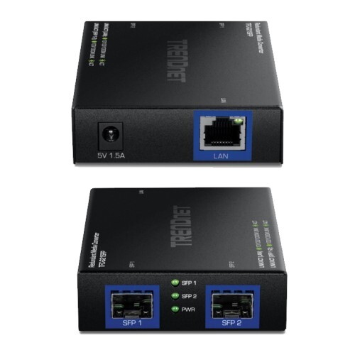 CONVERTER FIBER MEDIA 1000BASE-T TO DUAL SFP WITH REDUNDANT MODE