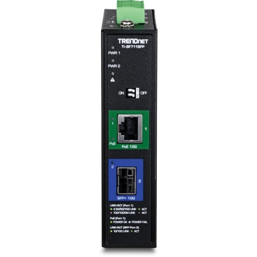 CONVERTER MEDIA INDUSTRIAL 10G SFPPlus TO 10G POEPlusPlus