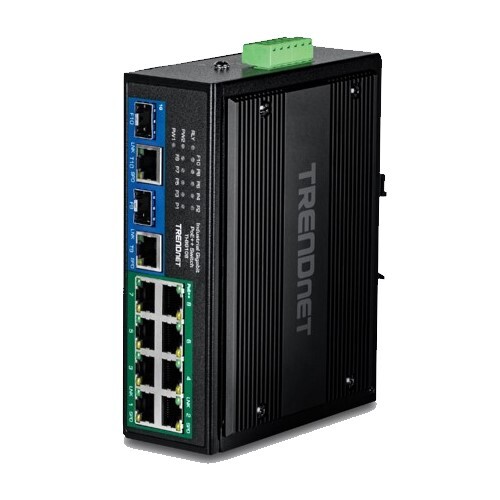 SWITCH 10-PORT INDUSTRIAL GIGABIT 400W POE++ DIN-RAIL MOUNT