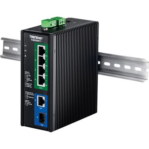 SWITCH 6-PORT INDUSTRIAL 2.5G POEPlusPlus DIN-RAIL MOUNT WITH 10G PORTS