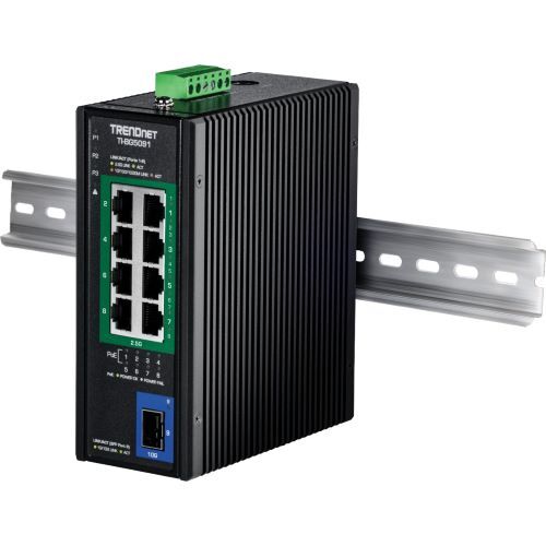 SWITCH 9-PORT INDUSTRIAL 2.5G DIN-RAIL POEPlusPlus WITH 10G SFPPlus PORT