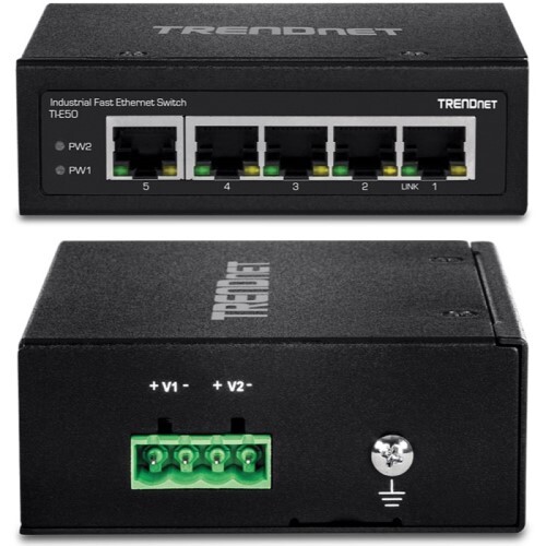 SWITCH 5-PORT INDUSTRIAL FAST ETHERNET DIN-RAIL