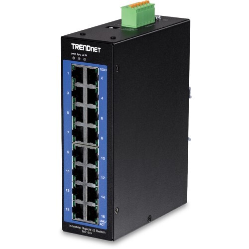 SWITCH 16 PORT INDUSTRIAL GIGABIT L2 MANAGED DIN-RAIL SWITCH