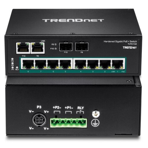 SWITCH 10-PORT HARDENED INDUSTRIAL GIGABIT POE+ DIN-RAIL