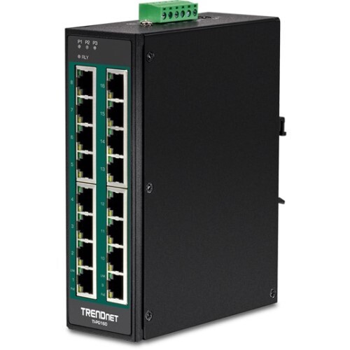 SWITCH 16-PORT HARDENED INDUSTRIAL GIGABIT POE+ DIN-RAIL