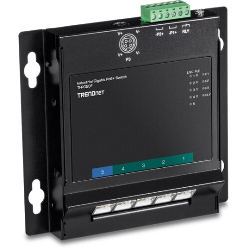 SWITCH 5-PORT INDUSTRIAL GIGABIT POE+ WALL-MOUNTED FRONT ACCESS