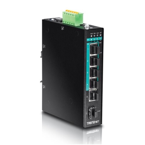 SWITCH 5-PORT HARDENED INDUSTRIAL GIGABIT POE+ DIN-RAIL