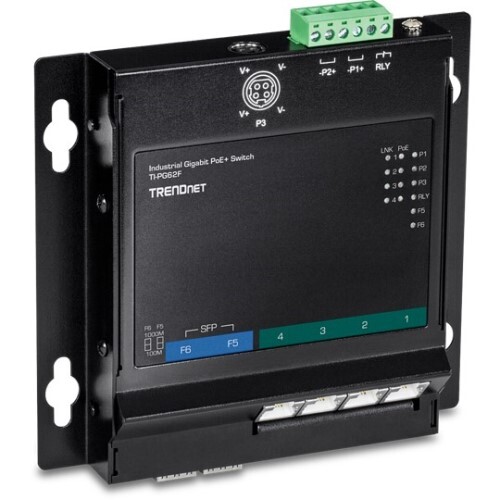 SWITCH 6-PORT INDUSTRIAL GIGABIT POE+ WALL-MOUNTED FRONT ACCESS