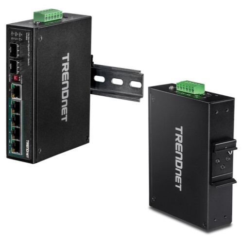 SWITCH 6-PORT HARDENED INDUSTRIAL GIGABIT POE+ (5 GIGABIT/1 SHARED SFP/1 DEDICATED SFP)